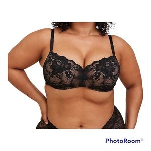 TORRID FULL-COVERAGE BALCONETTE LIGHTLY LINED LACE 360° BACK SMOOTHING™ BRA 40DD